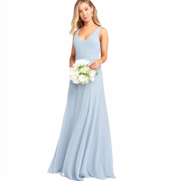 Show Me Your Mumu Jenn Maxi Dress Steel Blue